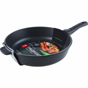 Сковорода а/пр литая 20см съемн/руч Гранит ТМ Традиция