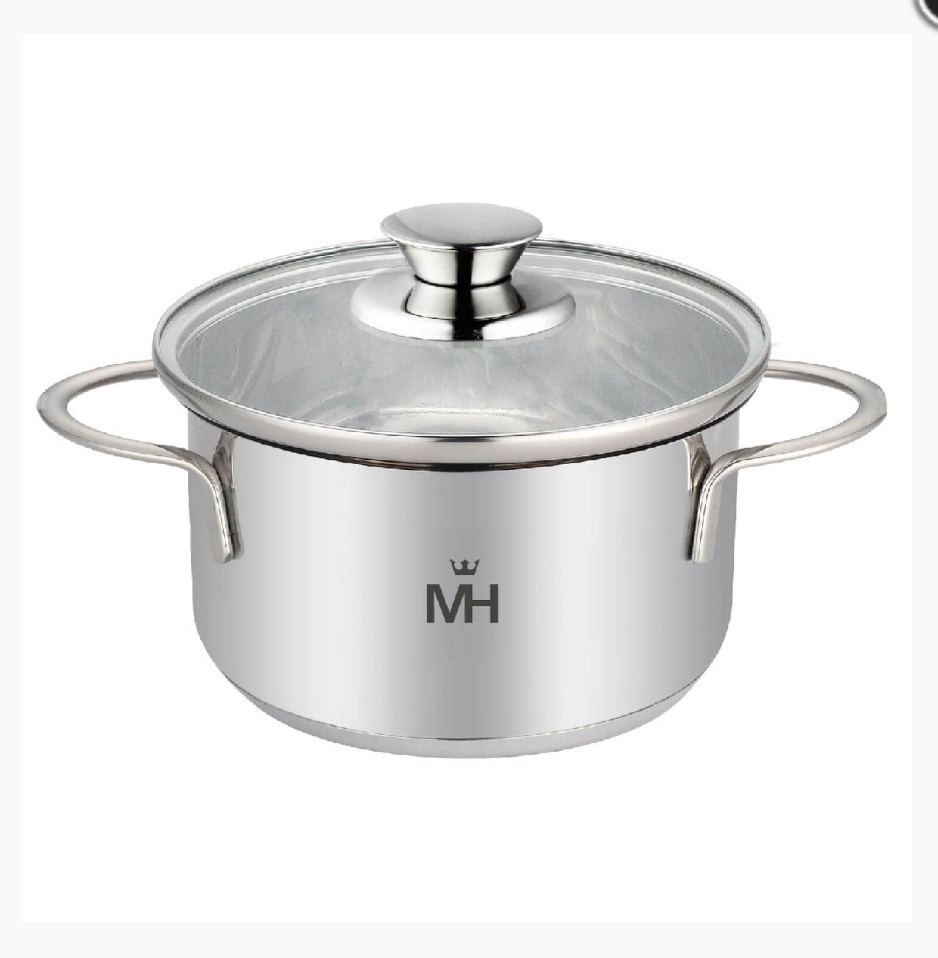 Кастрюля нерж. МС-6055 1,2л с крышкой 14см Bambino