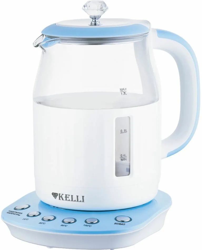 Электрический чайник  KELLI - KL-1373Бело-Голубой