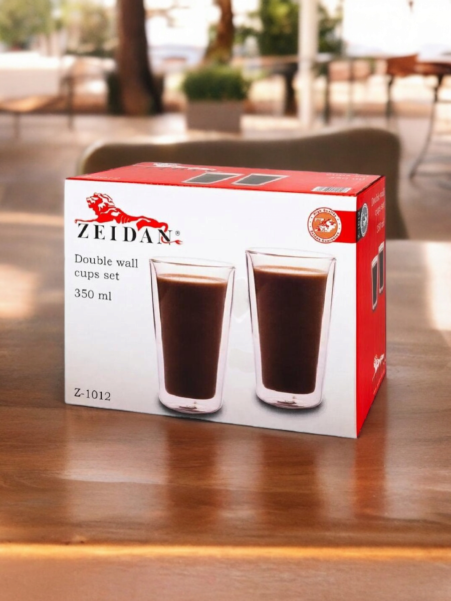 Набор стаканов ZEIDAN с двойными стенками - 350мл.  - Z-1012