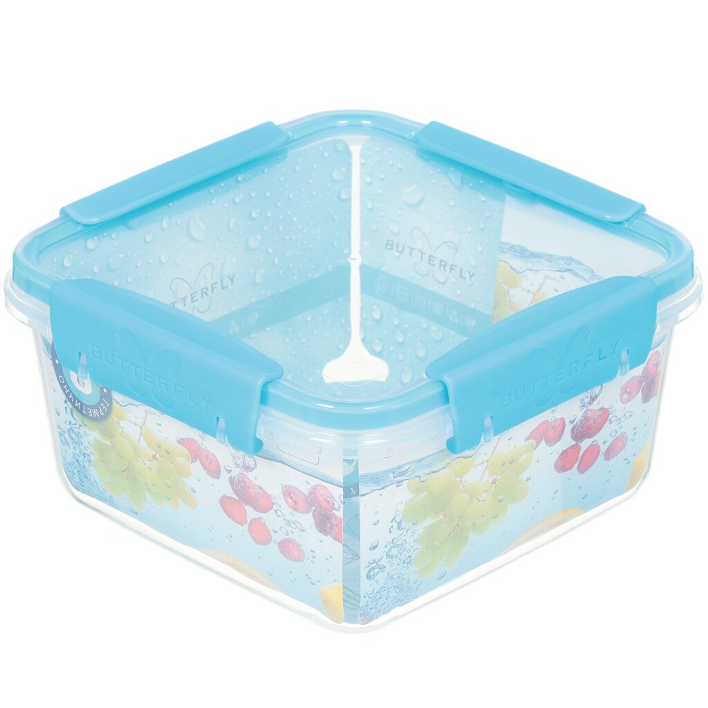Контейнер д/продуктов Butterfly 1,2л Bright квадр. герметич. (8) С78406
