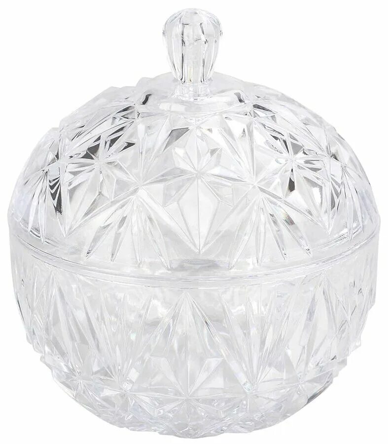 Сахарница Шарм с крышкой 0,35л (прозрачный)  (то)