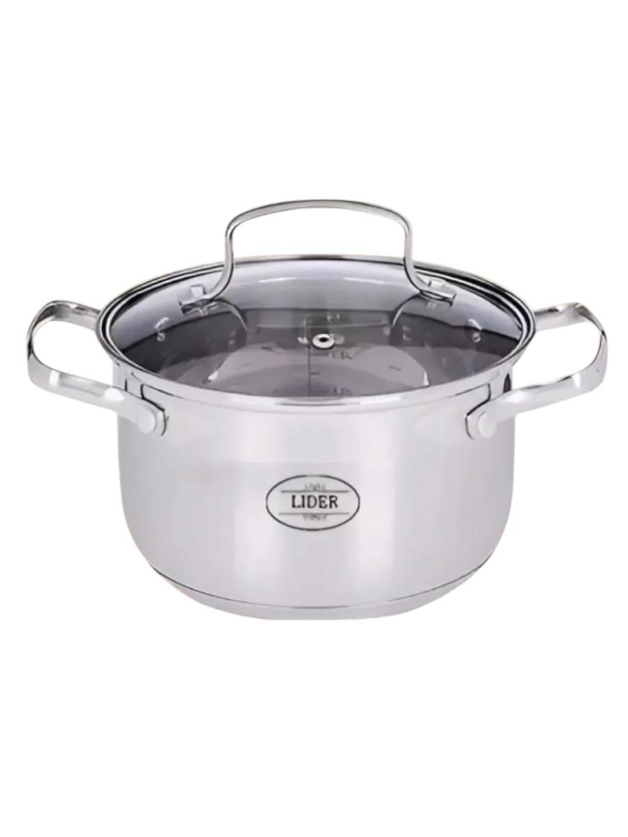 Кастрюля из нержавеющей стали Lider Stal,  2,1л.   LD-2031