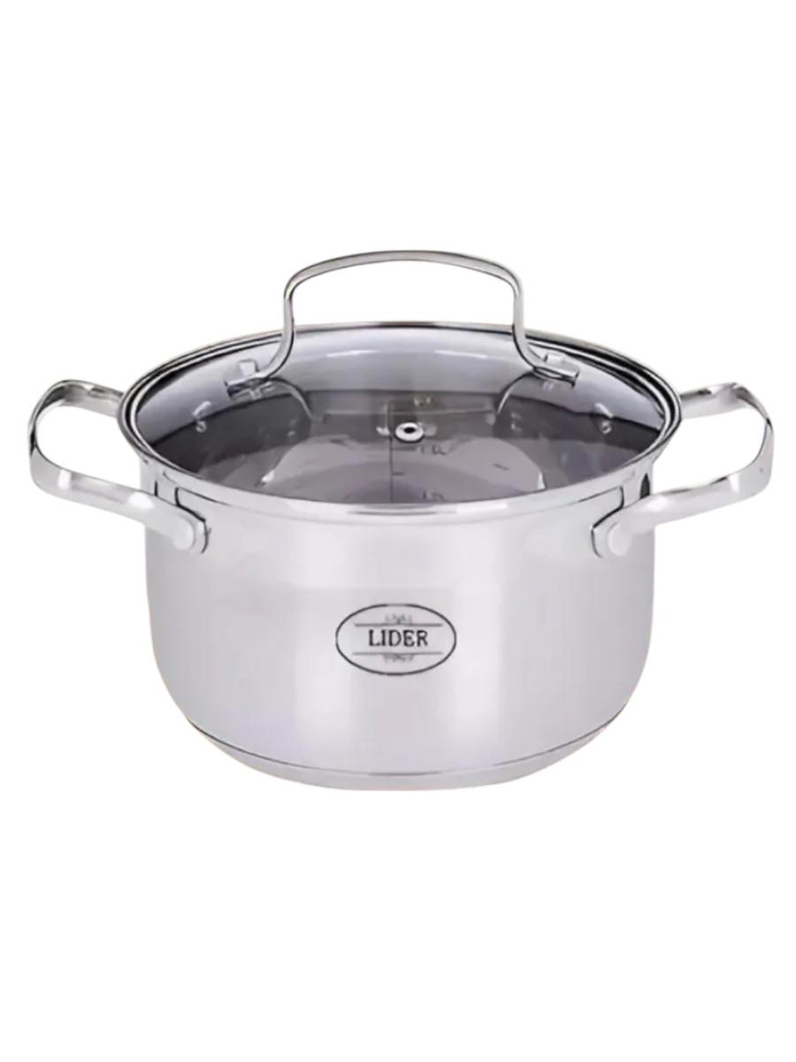 Кастрюля из нержавеющей стали Lider Stal, 1,5л.  LD-2030