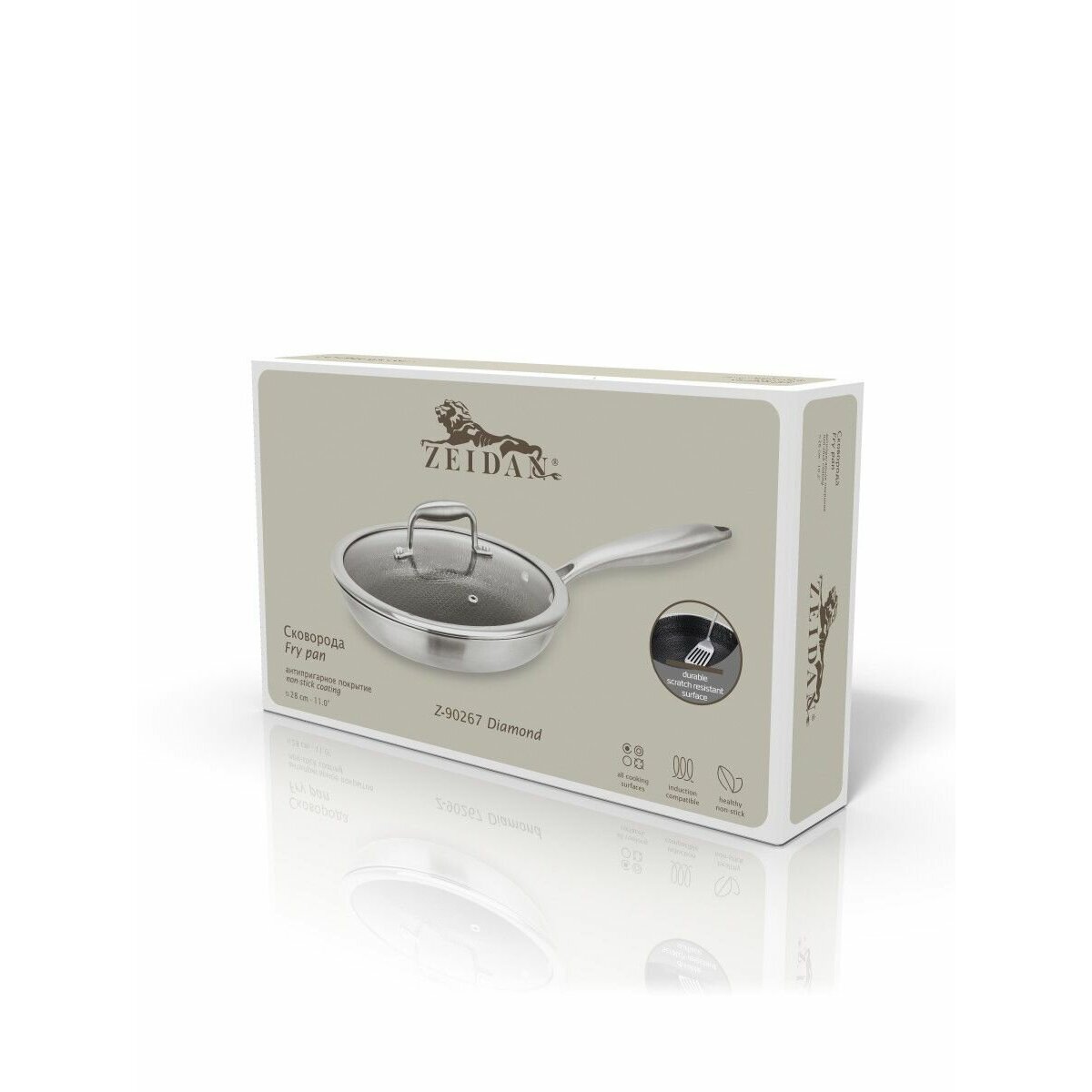 Сковорода с крышкой Zeidan d28x5.5 см