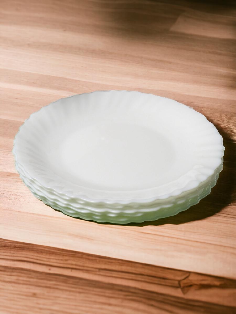 Тарелка десертная (195мм) белая (Спирал)