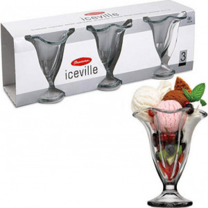 Iceville набор из 3-х креманок для мороженного(h130мм d116 мм)/8/144 51078
