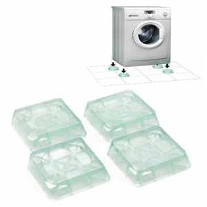 Антивибрационные подставки для стиральной машины и для холодильника, квадратные,прозрачные