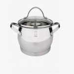 Кастрюля с крышкой из нержавеющей стали Swisgold объем 9,5л (28cm)ANTIA SG-18087 индукционное дно