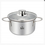 Кастрюля нерж. МС-6054 0,7л с крышкой 12см Bambino