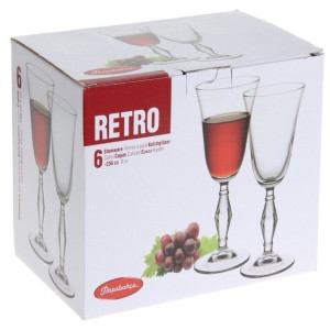 Ретро набор 6-ти фужеров для вина 236мл 440060