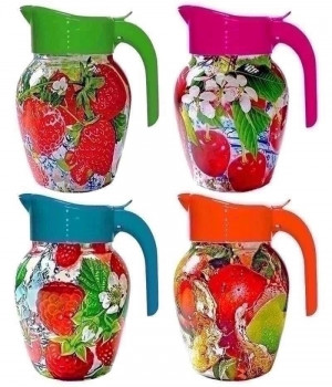 Кувшин для напитков 1,5 л (декорированный) ЯГОДНЫЙ МИКС (УПАК. 4 ШТ)  107005