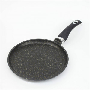 Сковорода блинная 220мм АП Granit Perfection black gold, с несъемной ручкой