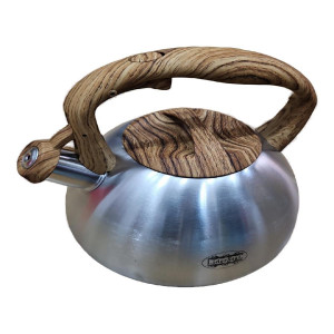 Чайник из нержавеющей стали со свистком Lider Stal, 3л. LD-1010