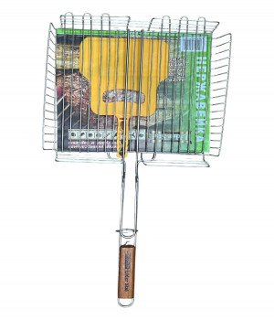 Решетка для гриля с опахалом из нержавеющей стали Lider Stal, 41х37 см.,  LD-Y-0012