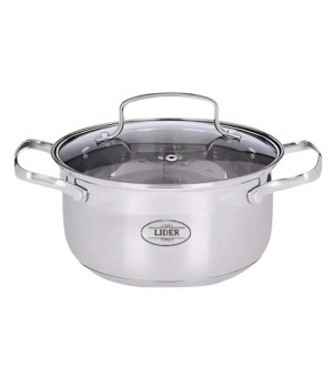 Кастрюля из нержавеющей стали Lider Stal, 2,9л.  LD-2032