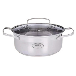 Кастрюля из нержавеющей стали Lider Stal, 1,5л.  LD-2030