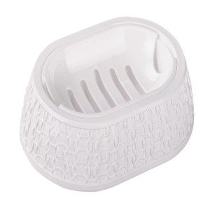 Мыльница Вязаное плетение (белый) (уп.30) (Стандарт качество)