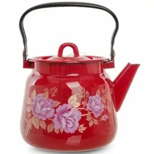 Чайник эмал 3,5л с рис вишневый
