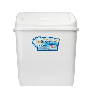 Контейнер для мусора Ромашка 10 л с перекидным верхом (18)
