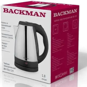 Электрочайник Backman, 2200 Вт, 1,8 литра