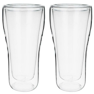 Набор стаканов с двойными стенками - 260 мл,  корпус  из термостойкого боросиликатного стекла, подарочная упаковка., 10702070/110821/0248249