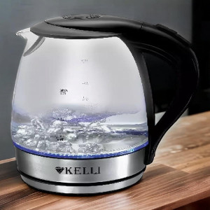 Стеклянный  электрический чайник KELLI 1.7л. - KL-1462
