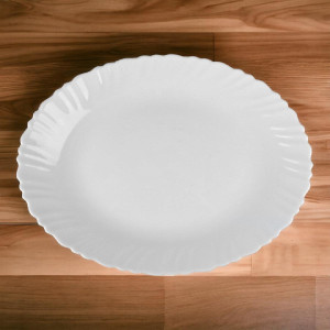 Тарелка обеденная (265мм)  белая (Спирал)