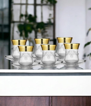Армуды с блюдцами, турецкие стаканы для чая с гравировкой