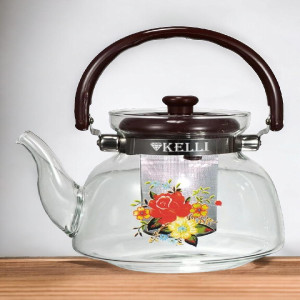 Жаропрочный стеклянный чайник 2,2л. - KELLI KL-3004