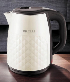 Электрический чайник KELLI KL-1803Кофейный-Бело-Черный