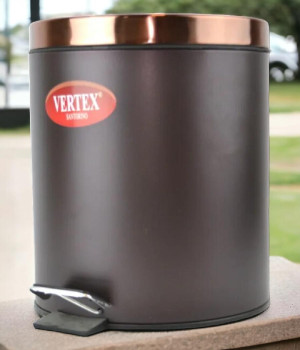 Ведро мусорное с внутренним контейнером из нержавеющей меди Vertex-Nyo 5л.,  2453-VS  *6*
