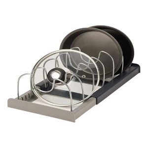 Кухонный держатель для хранения, растягивающаяся сушилка для посуды, выдвижная полка для крышек кастрюль, полка для слива ложки.