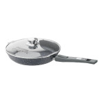 Сковорода 30см АП Гранит star со съемной ручкой и стеклянной крышкой арт.С030803