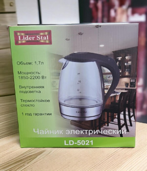 Чайник электрический 1.7л Lider Stal LD-5021