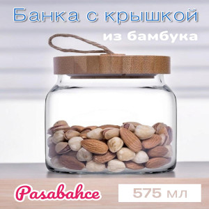 Банка с бамбуковой крышкой Woody, 575мл., 43573